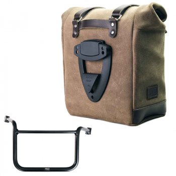 Scram 二层皮革侧袋 22L-30L + Moto Guzzi V85 TT 车架（2024 年起）右