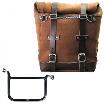 Scram 二层皮革侧袋 22L-30L + Moto Guzzi V85 TT 车架（2024 年起）右