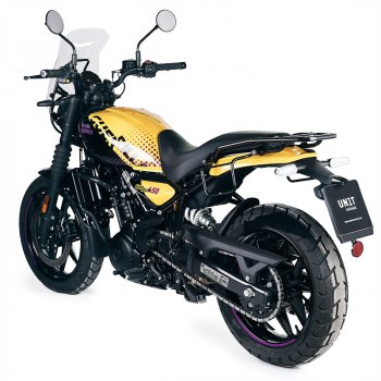 Scram 剖层皮侧包 22L-30L + Royal Enfield Guerrilla 450 左框架