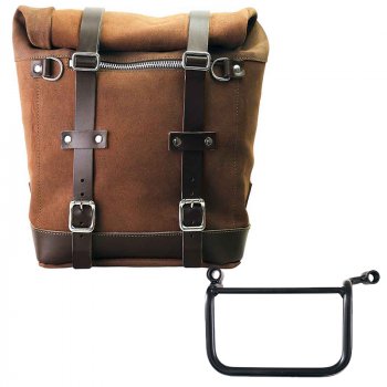 Scram 二层皮革侧袋 22L-30L + Royal Enfield Himalayan 450 车架（2024 年起）左