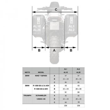 消声器侧的Atlas 34L铝袋