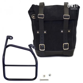 侧袋采用分体皮革+ Ducati Scrambler镜架