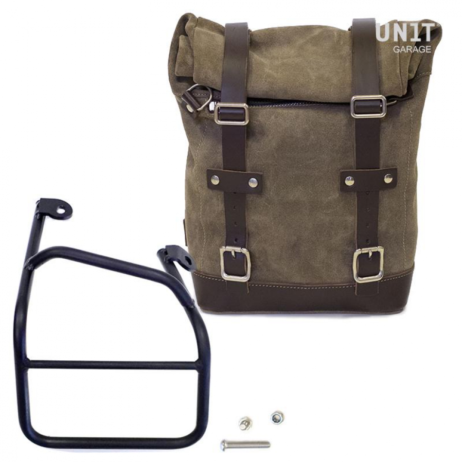 侧袋采用分体皮革+ Ducati Scrambler镜架