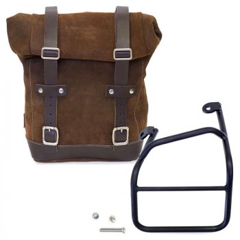 侧袋采用分体皮革+ Ducati Scrambler镜架