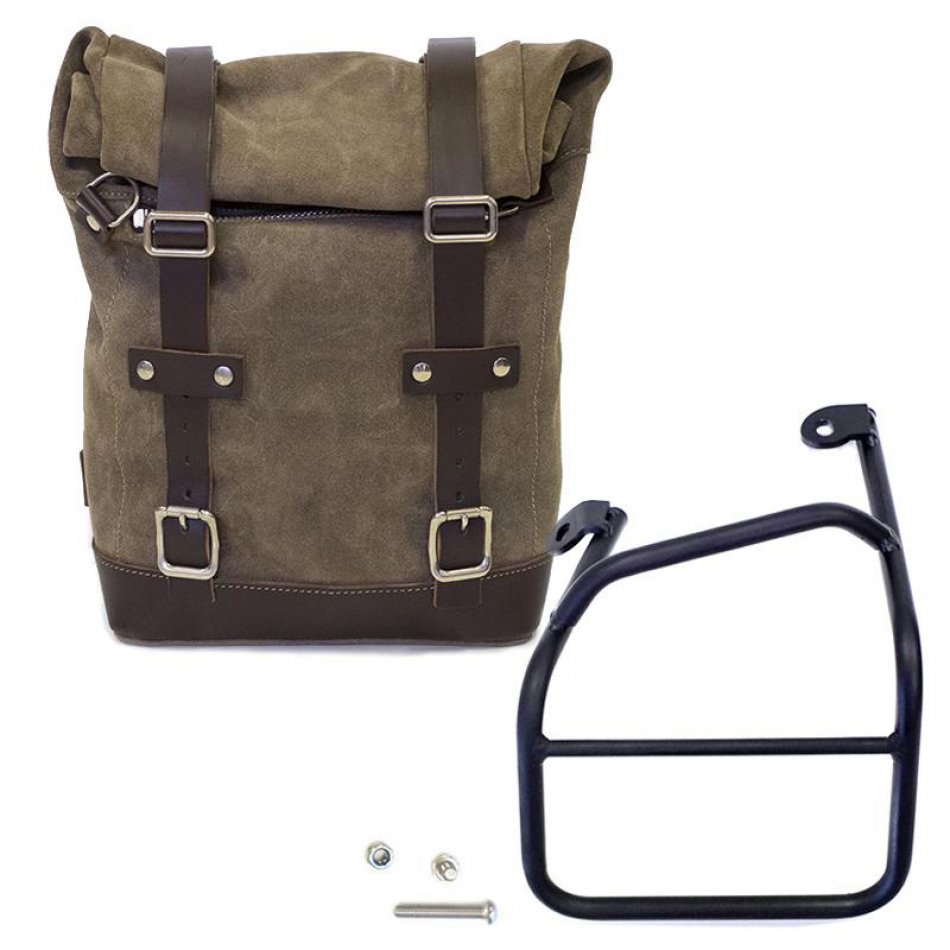 侧袋采用分体皮革+ Ducati Scrambler镜架