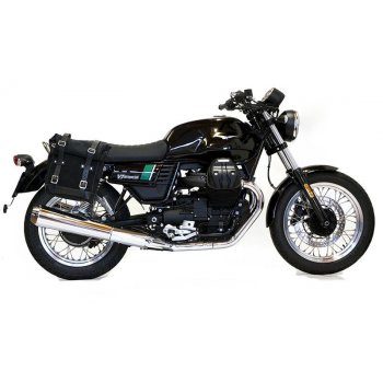 侧袋采用分体皮革+ Guzzi V7 DX镜架
