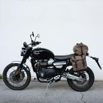 皮革分体侧袋+ Triumph Scrambler 1200 XC_XE SX框架