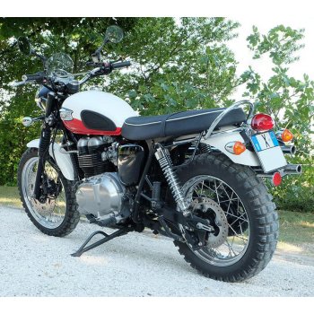 皮革开叉侧袋+ Triumph Scrambler 900框架（2006-2017）