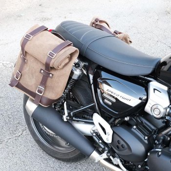 皮革分体侧袋+ Triumph Speed Twin DX框架