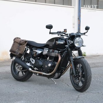 皮革分体侧袋+ Triumph Speed Twin DX框架