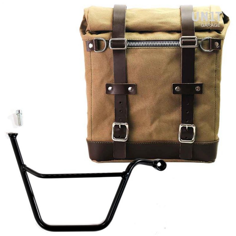 帆布侧袋+ Triumph T100 Bonneville DX镜架 (2001-2016)