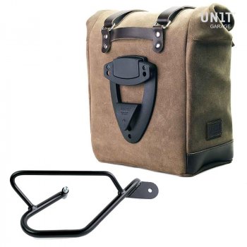 侧袋采用分体皮革+ Guzzi V9 Bobber DX镜架