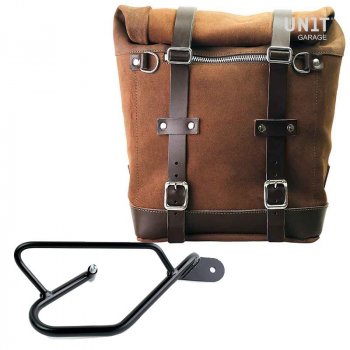 侧袋采用分体皮革+ Guzzi V9 Bobber DX镜架