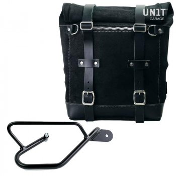 侧袋采用分体皮革+ Guzzi V9 Bobber DX镜架