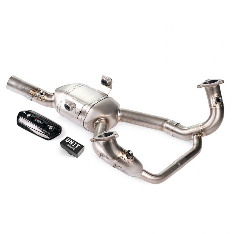 Akrapovic 钛合金排气歧管 + 发动机故障灯检测器 符合 EURO 5+ 标准 适用于 BMW R1300GS 和 ADV