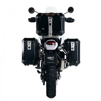 一对 Atlas 40L + 34L 铝包 + Ducati DesertX 车架