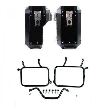 一对 Atlas 40L + 34L 铝包 + Ducati DesertX 车架