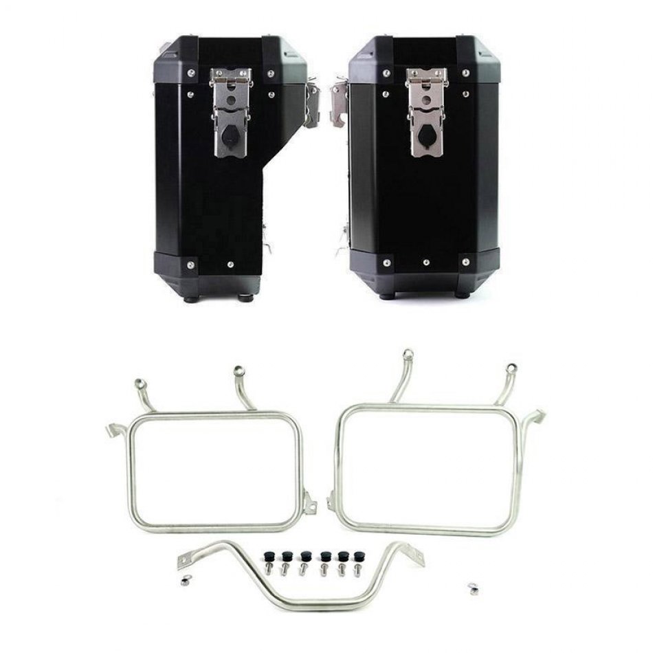 一对 Atlas 40L + 34L 铝包 + Ducati DesertX 车架