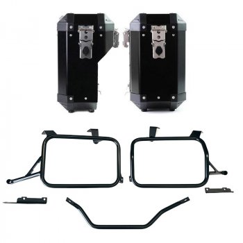 Atlas 铝制马鞍袋 40L+34L + 铝制马鞍袋框架，适用于本田 CRF1100L Africa Twin 和 Adventure Sports（2024 年起）