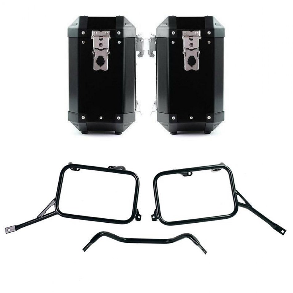 一对 Atlas 铝制 40L+40L 包，带 R80G/S 和 R80 GS 基本框架