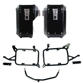 一对 Atlas 铝制包 47L+41L，带 BMW F900GS ADV 车架