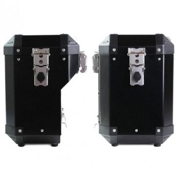 一对 Atlas 铝制包，47L+41L，带 BMW R12 G/S 车架