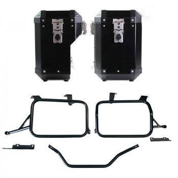 一对 Atlas 铝制行李袋（47L+41L），适用于 BMW F850GS 和 ADV 车架