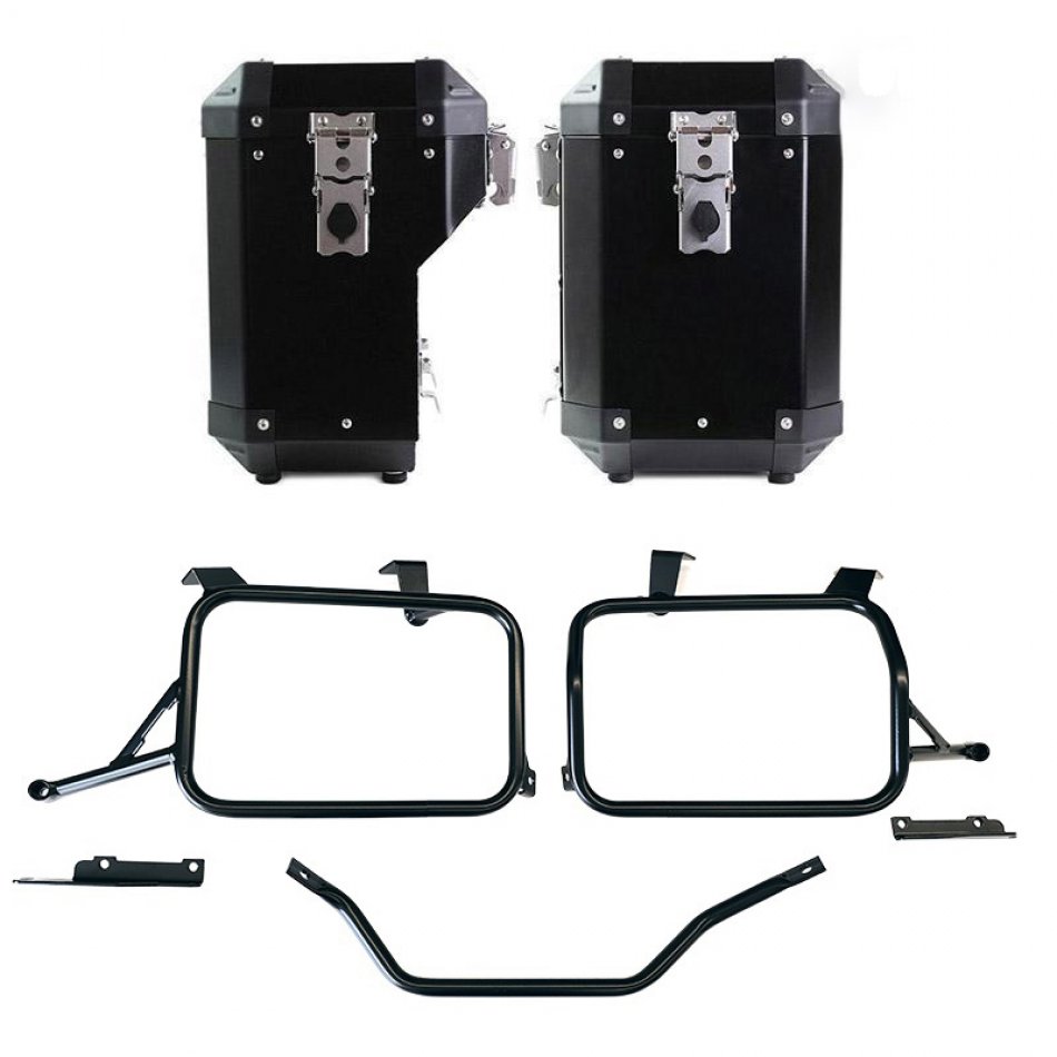 一对 Atlas 铝制行李袋（47L+41L），适用于 BMW F850GS 和 ADV 车架