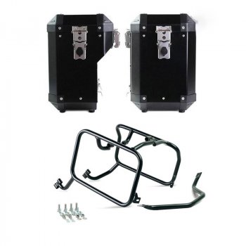 一对带有 HUSQVARNA 框架的 47L + 41L 铝制 Atlas 包