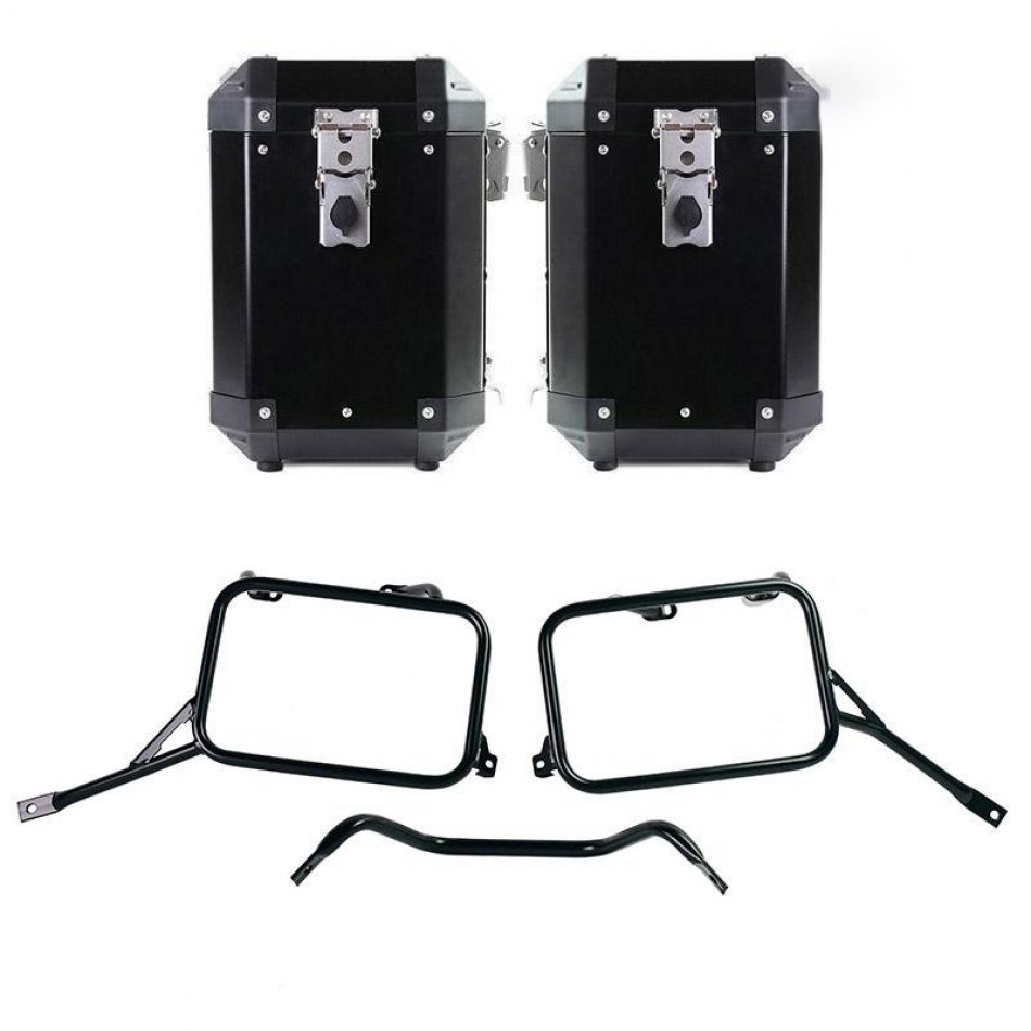 一对带 Bonneville T120 框架的 Atlas 铝制包 47L+47L