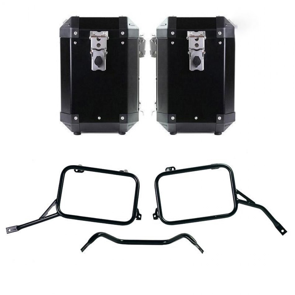 一对 Atlas 铝制 47L+47L 包，带 R80G/S 和 R80 GS 基本框架