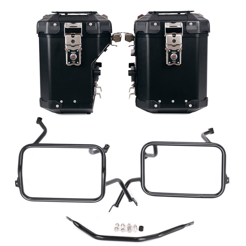 Atlas 铝合金边箱套装 48L+41L + Atlas 铝合金马鞍架 BMW F450GS
