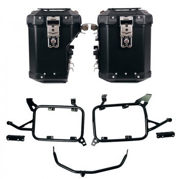 Atlas 铝合金边箱套装 48L+41L + Atlas 铝合金马鞍架 BMW F850GS & ADV