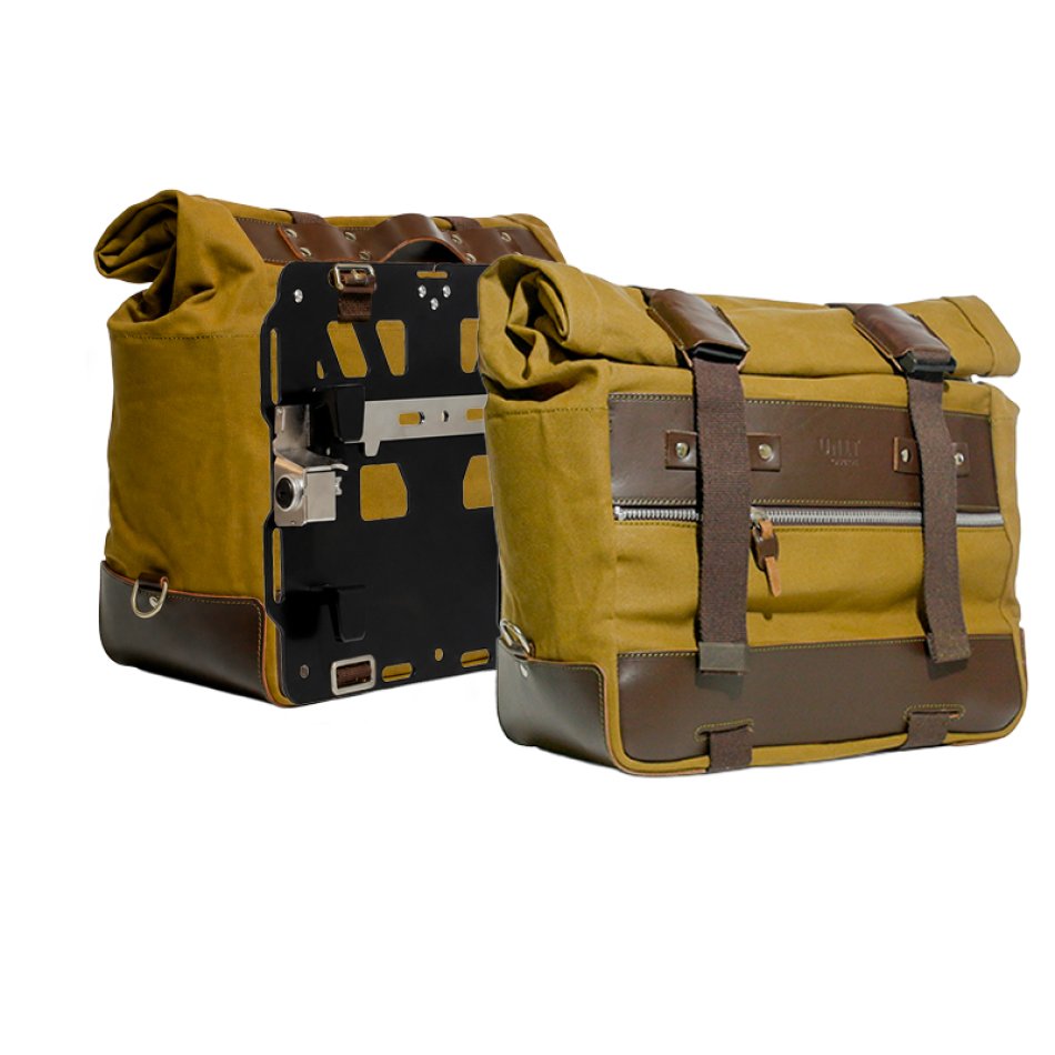 一对 Cult Canvas 侧包（40L-50L）+ 一对适用于 BMW R1300GS ADV 的铝制铭牌