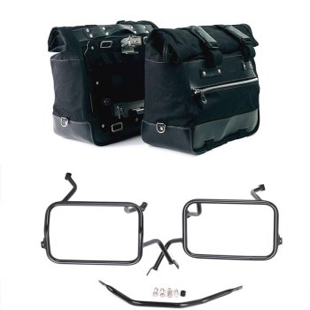 一对 Cult 帆布 40L - 50L 侧袋 + 一对铝板 + Atlas 铝合金马鞍架 BMW F450GS