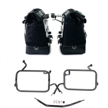 一对 Cult 帆布 40L - 50L 侧袋 + 一对铝板 + Atlas 铝合金马鞍架 BMW F450GS