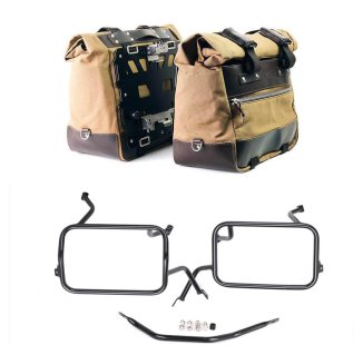 一对 Cult 帆布 40L - 50L 侧袋 + 一对铝板 + Atlas 铝合金马鞍架 BMW F450GS