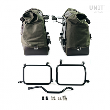 一对 Cult 帆布 40L - 50L 侧袋 + 一对铝板 + Atlas HD 泛美铝制行李架