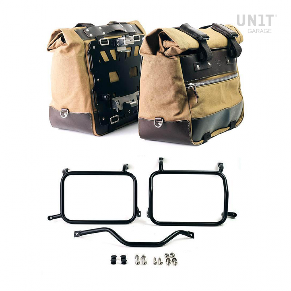 一对 Cult 帆布 40L - 50L 侧袋 + 一对铝板 + Atlas HD 泛美铝制行李架