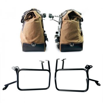 一对 Cult 帆布 40L - 50L 侧袋 + 一对铝板 + Atlas铝合金边箱架 KTM 1290 /1390 Super Adventure S-R