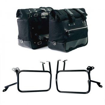 一对 Cult 帆布 40L - 50L 侧袋 + 一对铝板 + Atlas铝合金边箱架 KTM 1290 /1390 Super Adventure S-R