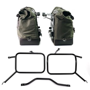 一对 Cult 帆布 40L - 50L 侧袋 + 一对铝板 + Atlas 铝合金边箱架 Triumph Street Scrambler 900（2026 年及以后）