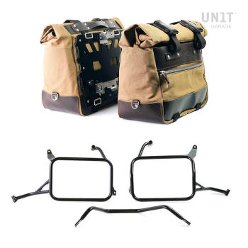 一对 Cult 帆布 40L - 50L 侧袋 + 一对铝板 + Atlas Yamaha Ténéré 700 铝制马鞍包框架
