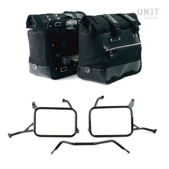 一对 Cult 帆布 40L - 50L 侧袋 + 一对铝板 + Atlas Yamaha Ténéré 700 铝制马鞍包框架