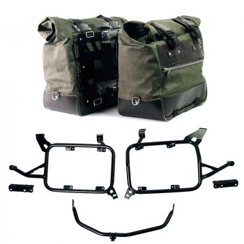 一对 40L - 50L 帆布侧袋 + 一对铝板 + 铝制行李架 BMW F900GS ADV