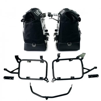 一对 40L - 50L 帆布侧袋 + 一对铝板 + 铝制行李架 BMW F900GS ADV