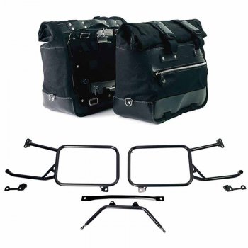 一对 Cult in Canvas 40L - 50L 侧袋 + 一对铝板 + 铝制行李架 Moto Guzzi Stelvio（2024 年起）