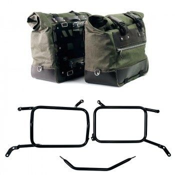 一对 Cult 帆布侧袋 40L - 50L + 一对铝板 + 铝袋框架 Moto Guzzi V85 TT（2024 年起）