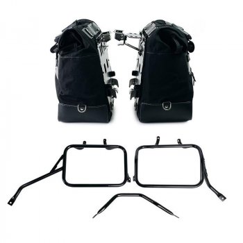 一对 Cult 帆布 40L - 50L 侧袋 + 一对铝板 + Triumph Speed 400 & Scrambler 400 X 铝制边箱框架