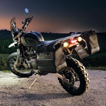 一对 Cult 侧袋，40 升 - 50 升二层皮革 + 铝板